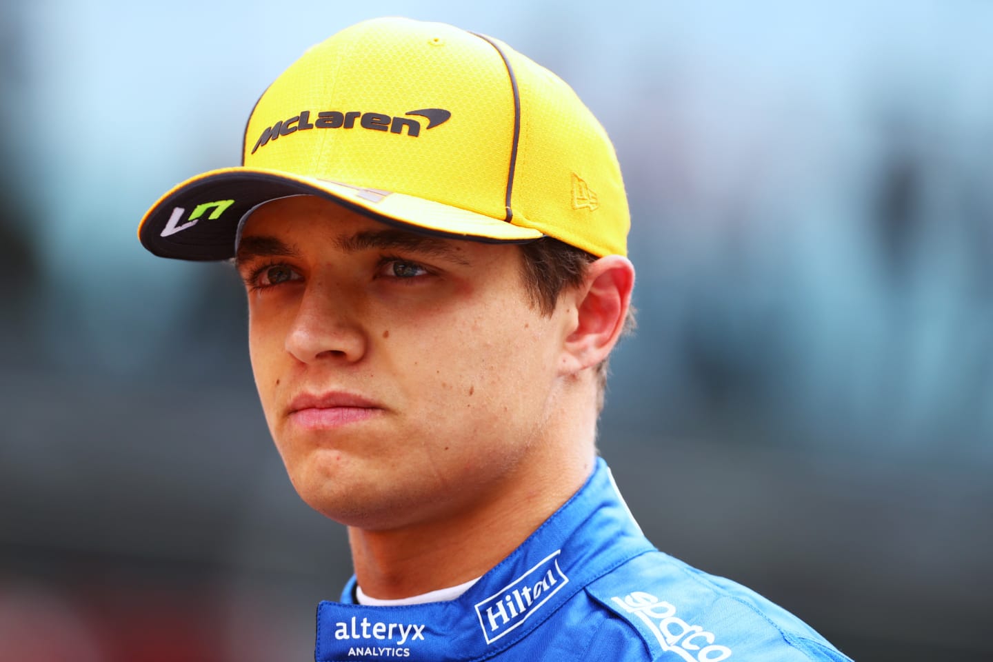 SPIELBERG, AUSTRIA - JULY 04:  Lando Norris of Great Britain and McLaren speaks with his race