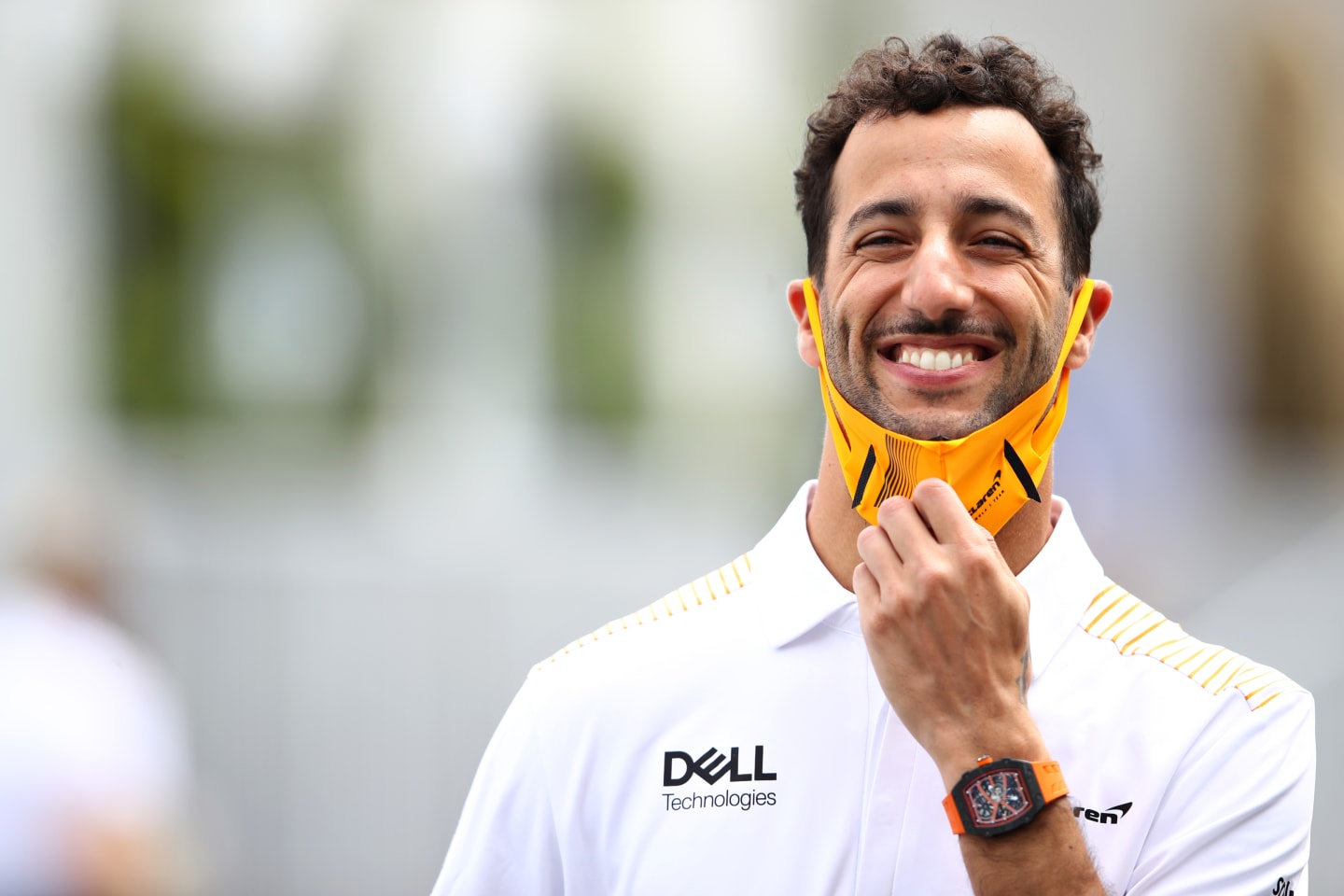 BAKU, AZERBAIJAN - JUNE 04: Daniel Ricciardo of Australia and McLaren F1 walks in the Paddock prior