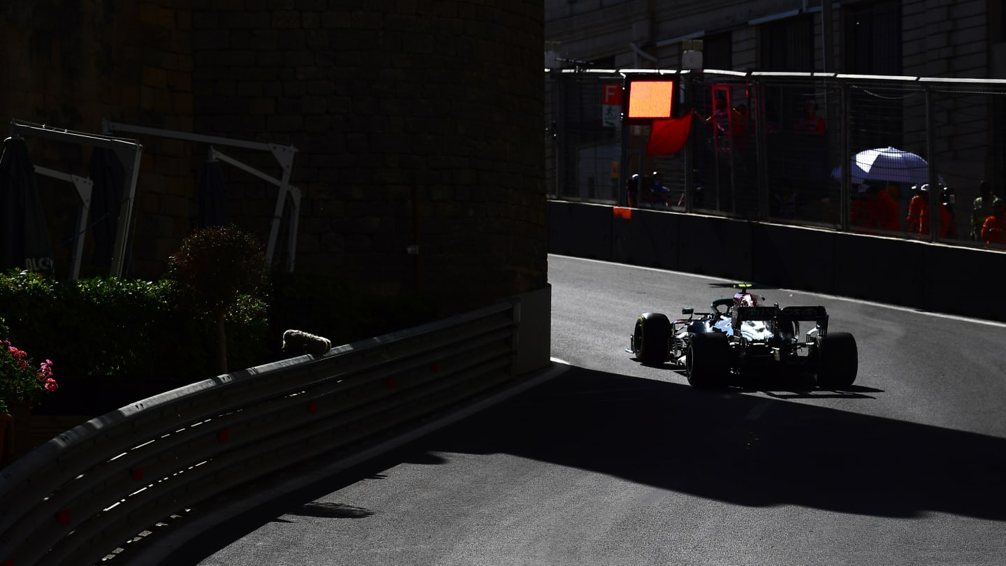 BAKU, AZERBAIJAN - JUNE 04: Valtteri Bottas of Finland driving the (77) Mercedes AMG Petronas F1