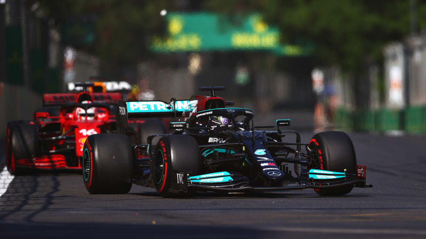 BAKU, AZERBAIJAN - JUNE 06: Lewis Hamilton of Great Britain driving the (44) Mercedes AMG Petronas