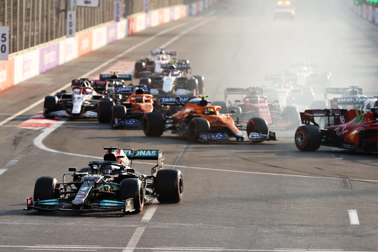 BAKU, AZERBAIJAN - JUNE 06: Lewis Hamilton of Great Britain driving the (44) Mercedes AMG Petronas