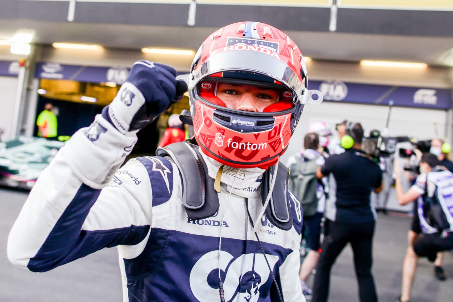 BAKU, AZERBAIJAN - JUNE 06: Pierre Gasly of Scuderia AlphaTauri and France  during the F1 Grand