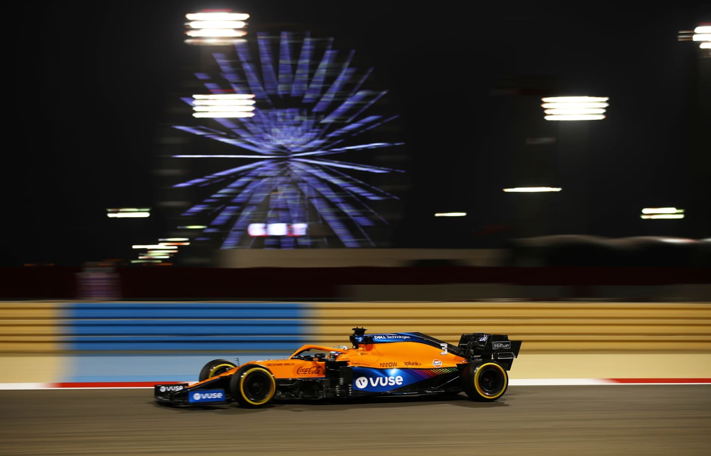BAHRAIN, BAHRAIN - MARCH 26: Daniel Ricciardo of Australia driving the (3) McLaren F1 Team MCL35M