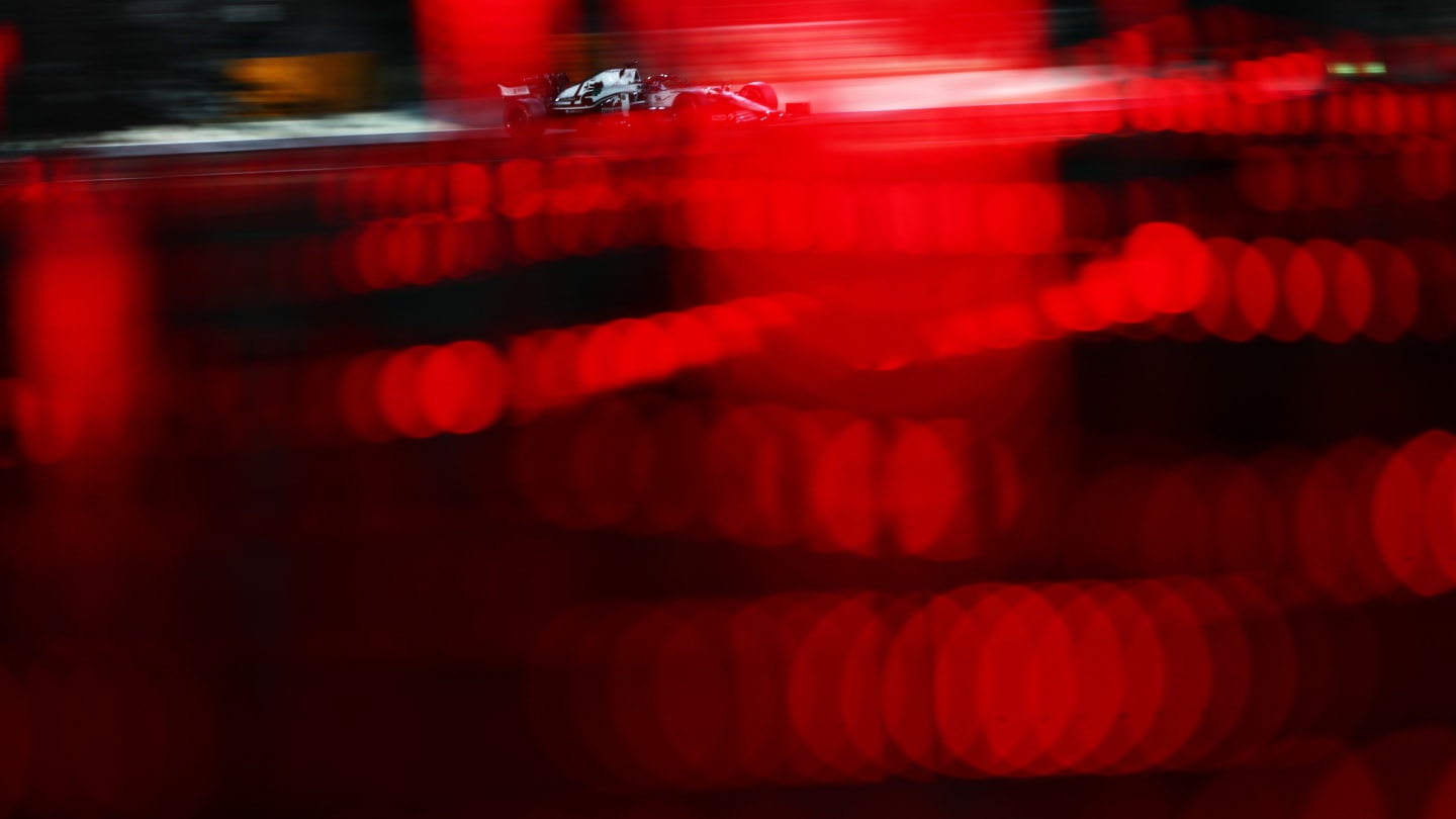 BAHRAIN, BAHRAIN - MARCH 26: Kimi Raikkonen of Finland driving the (7) Alfa Romeo Racing C41 Ferrari during practice ahead of the F1 Grand Prix of Bahrain at Bahrain International Circuit on March 26, 2021 in Bahrain, Bahrain. (Photo by Dan Istitene - Formula 1/Formula 1 via Getty Images)