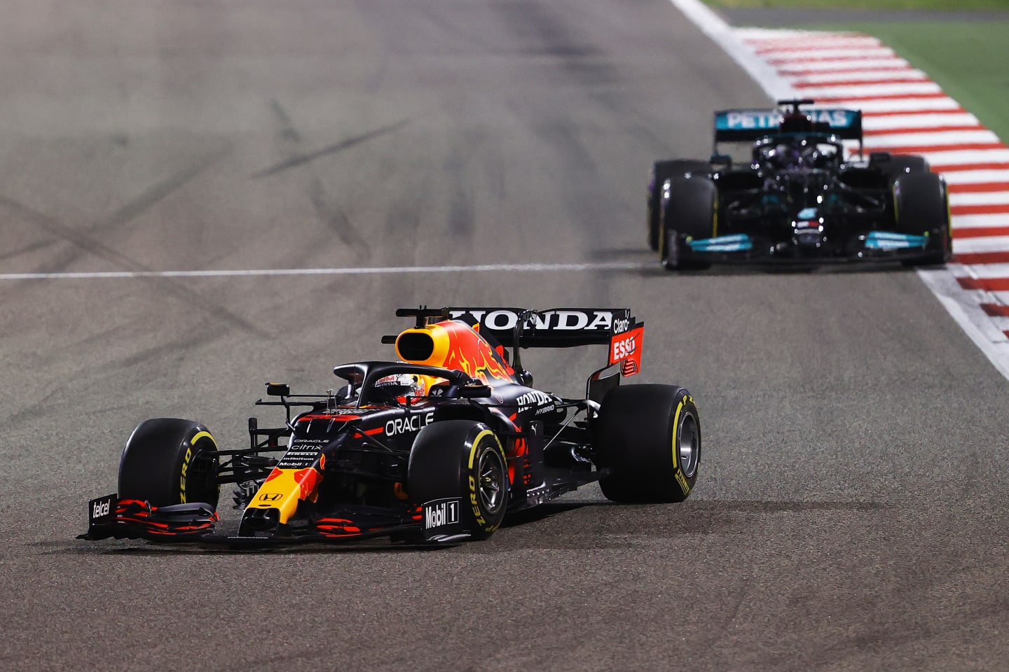 BAHRAIN, BAHRAIN - MARCH 28: Max Verstappen of the Netherlands driving the (33) Red Bull Racing