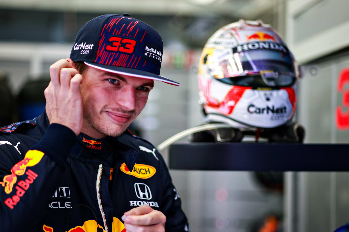BAHRAIN, BAHRAIN - MARCH 28: Max Verstappen of Netherlands and Red Bull Racing prepares to drive