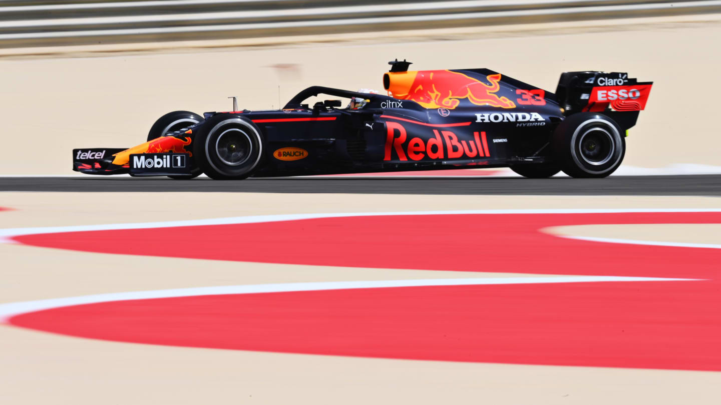 BAHRAIN, BAHRAIN - MARCH 12: Max Verstappen of the Netherlands driving the (33) Red Bull Racing