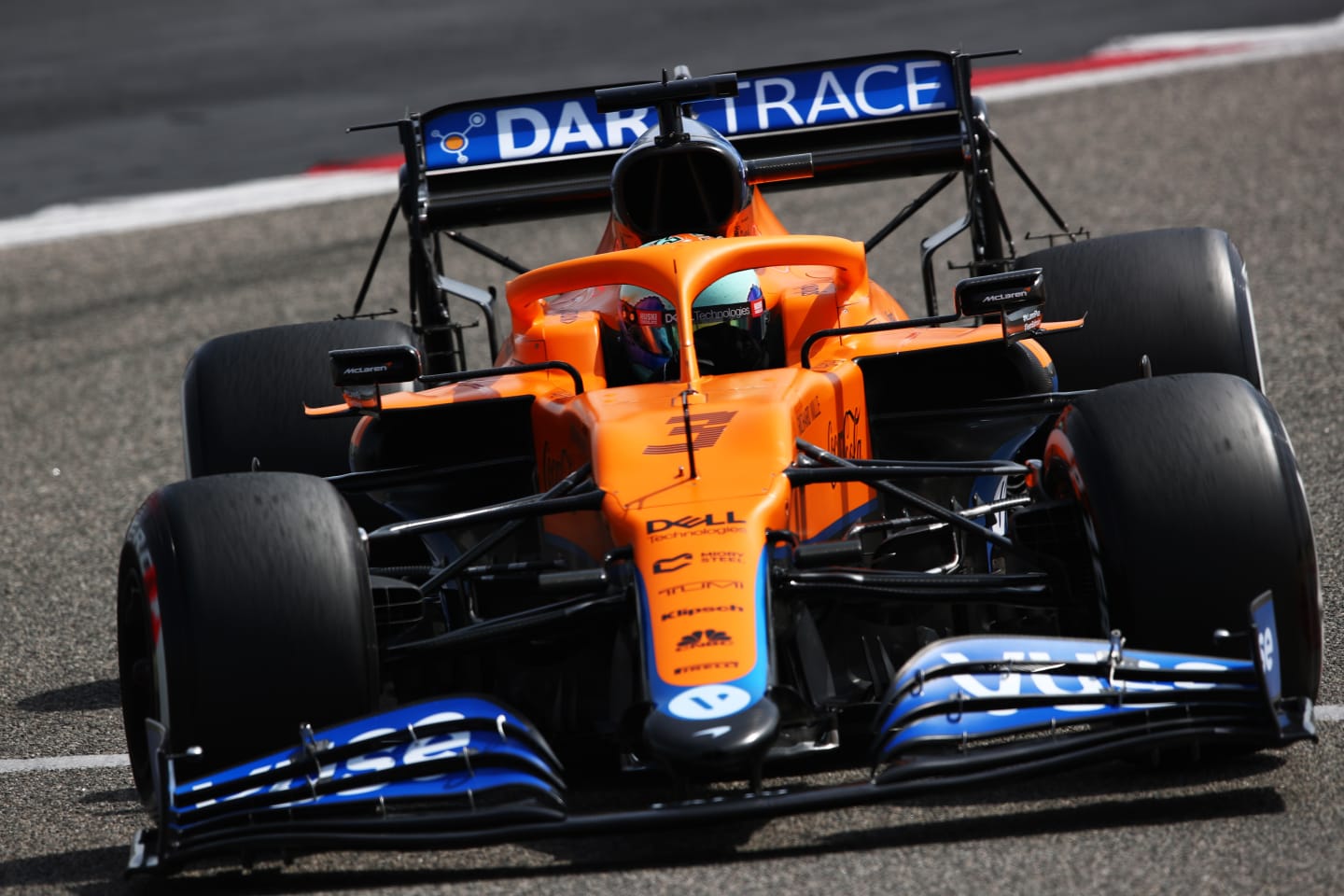 BAHRAIN, BAHRAIN - MARCH 12:  Daniel Ricciardo of Australia driving the (3) McLaren F1 Team MCL35M