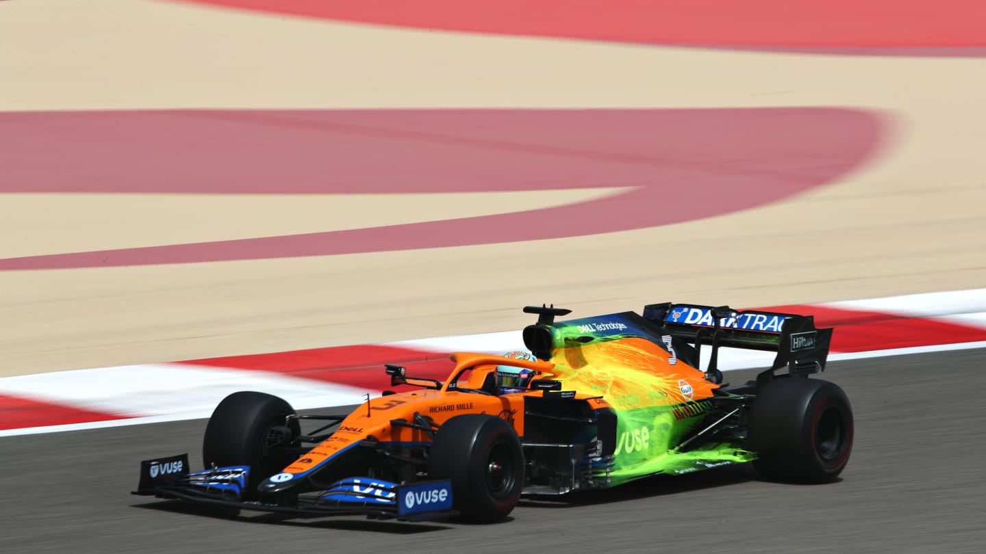 McLaren bring out the flow-vis paint on Daniel Ricciardo's MCL35M