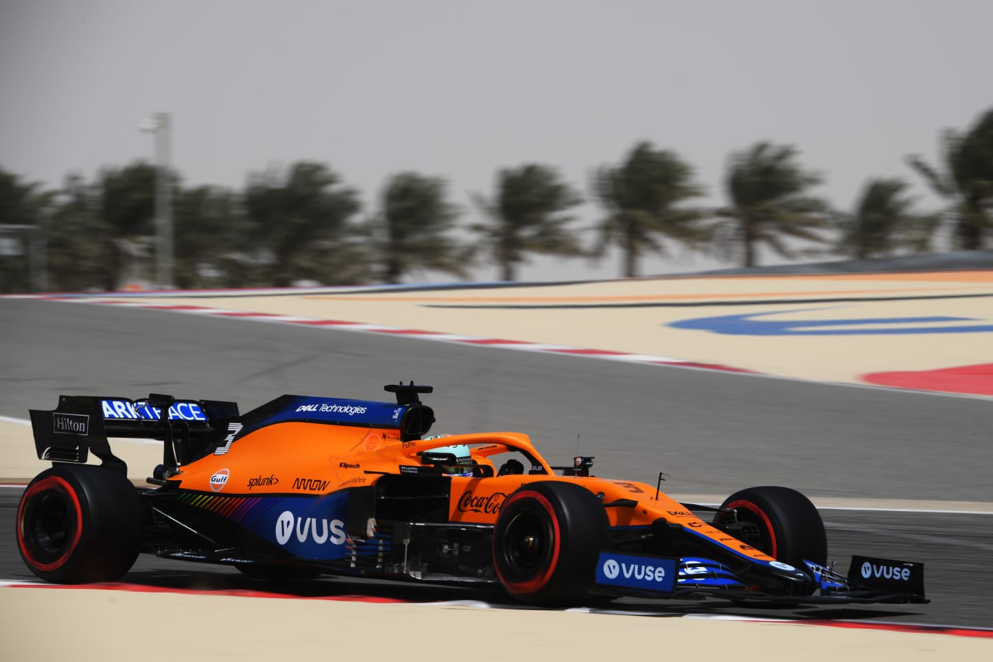 BAHRAIN, BAHRAIN - MARCH 13: Daniel Ricciardo of Australia driving the (3) McLaren F1 Team MCL35M