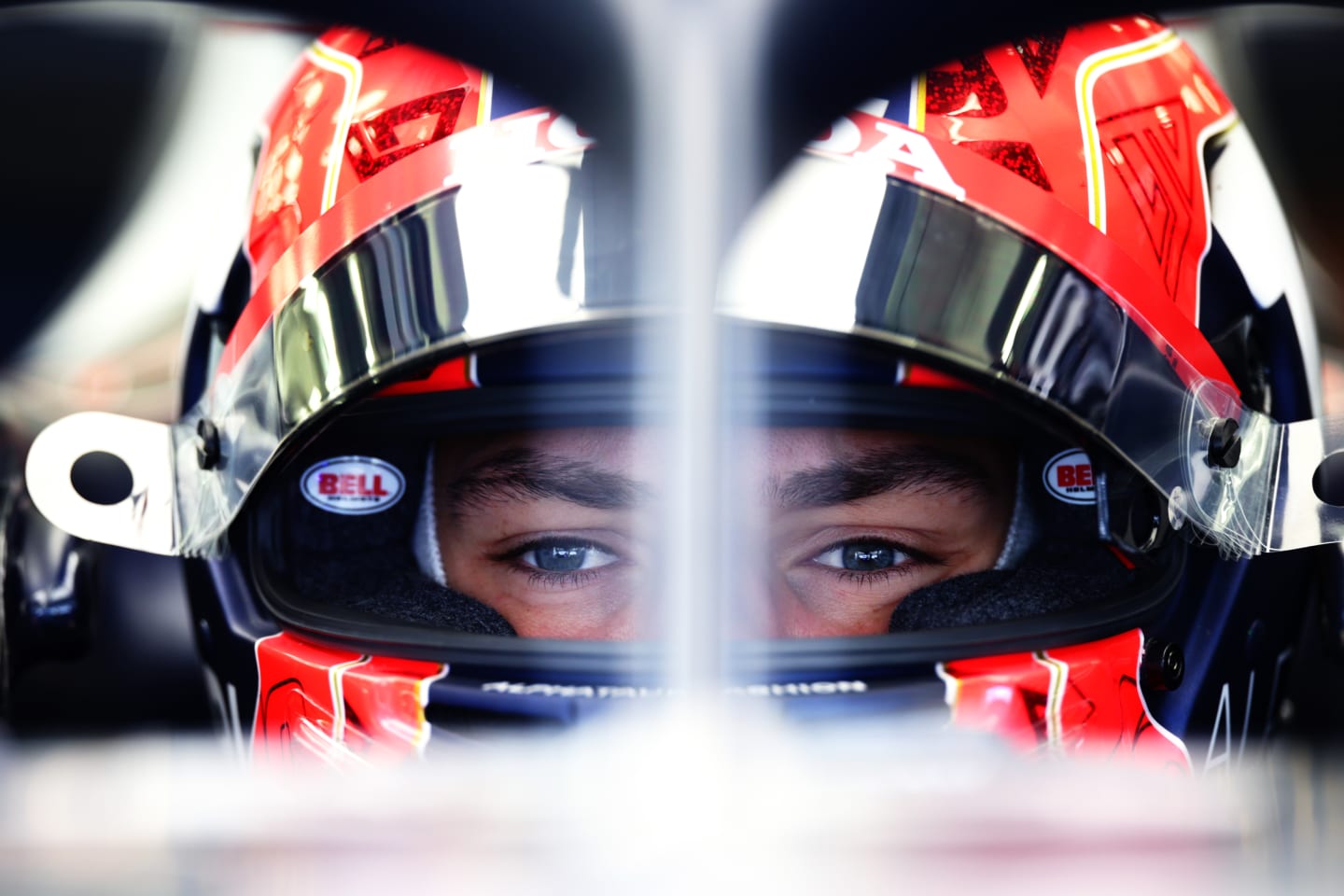 The eyes: Pierre Gasly prepares for his run