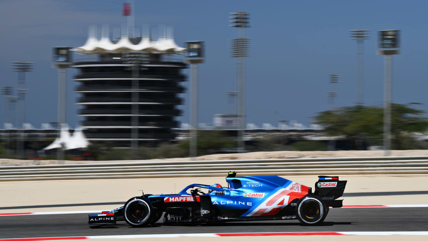 Esteban Ocon is back in the Alpine on Day 3, after Alonso carried out driving duties on Saturday