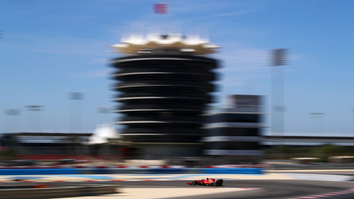 BAHRAIN, BAHRAIN - MARCH 14:  Charles Leclerc of Monaco driving the (16) Scuderia Ferrari SF21