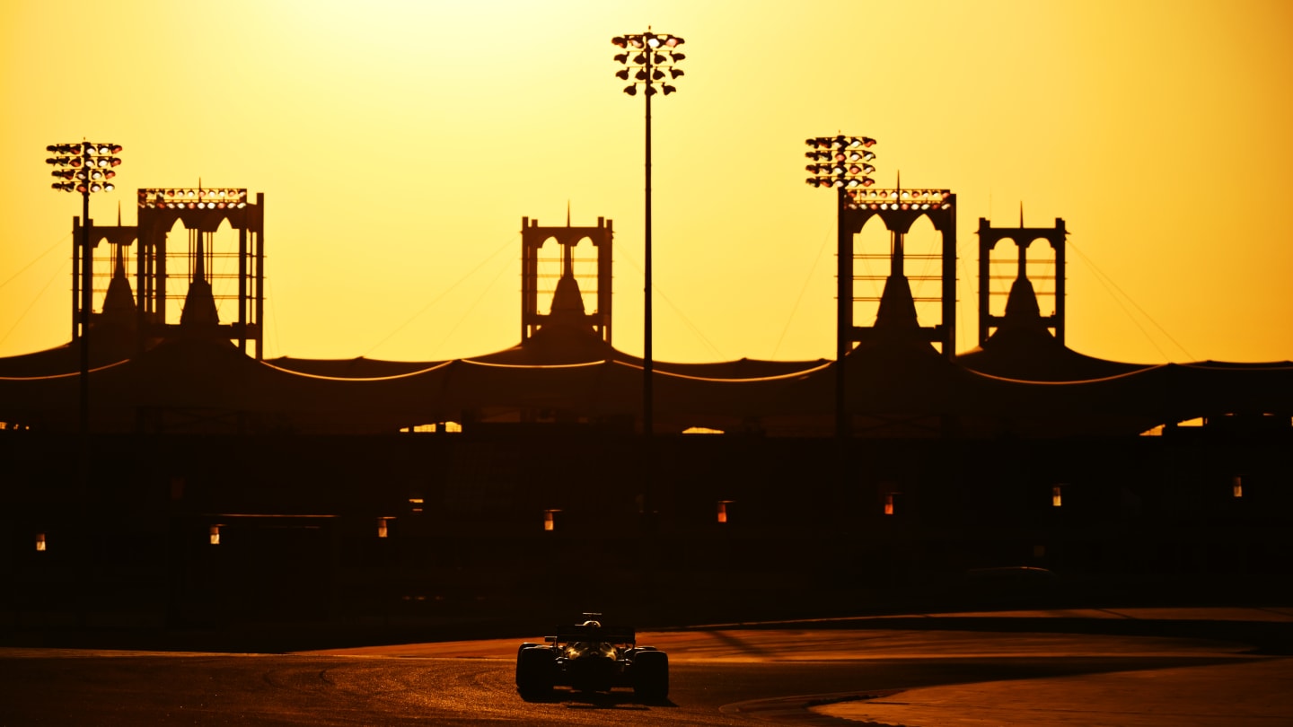 The sunset signals the start of qualifying runs in Bahrain