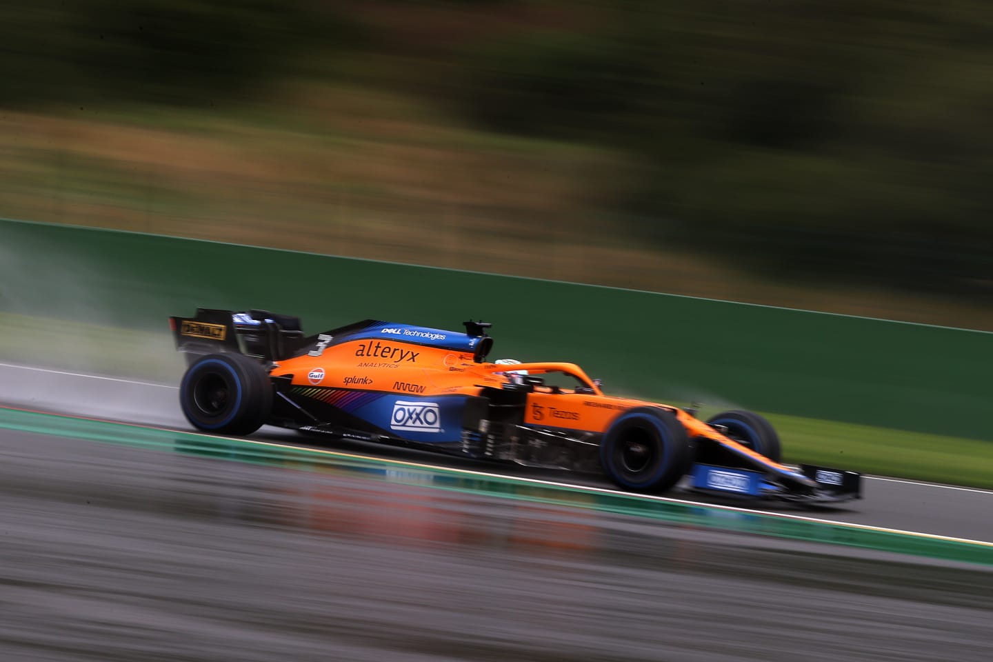SPA, BELGIUM - AUGUST 28: Daniel Ricciardo of Australia driving the (3) McLaren F1 Team MCL35M