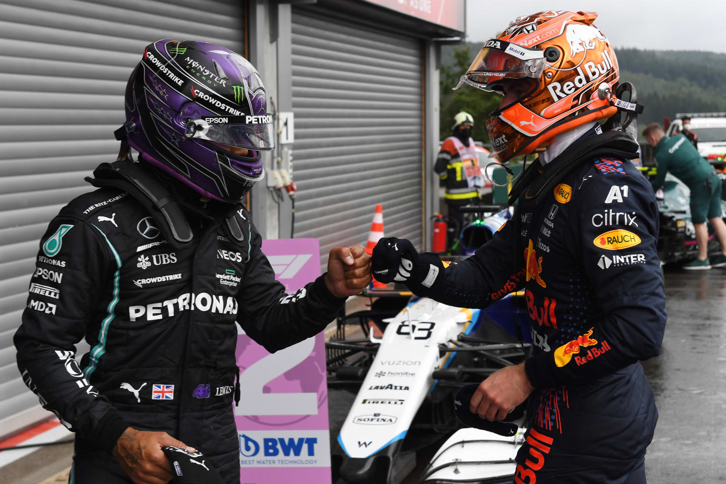 SPA, BELGIUM - AUGUST 28: Pole position qualifier Max Verstappen of Netherlands and Red Bull Racing