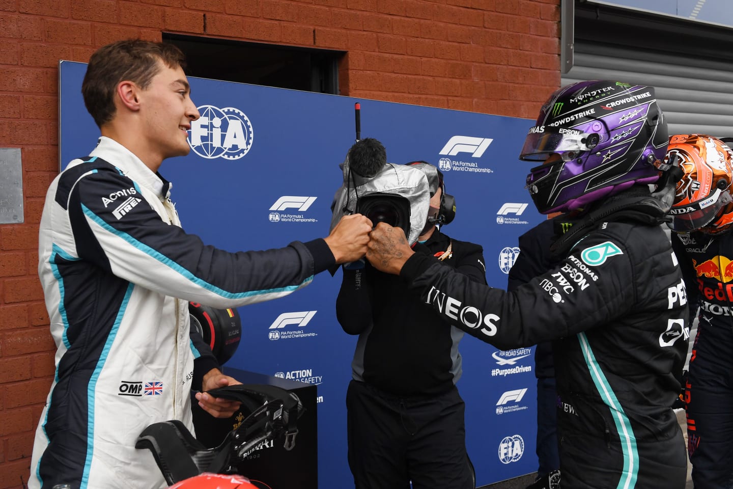 SPA, BELGIUM - AUGUST 28: Second place qualifier George Russell of Great Britain and Williams and