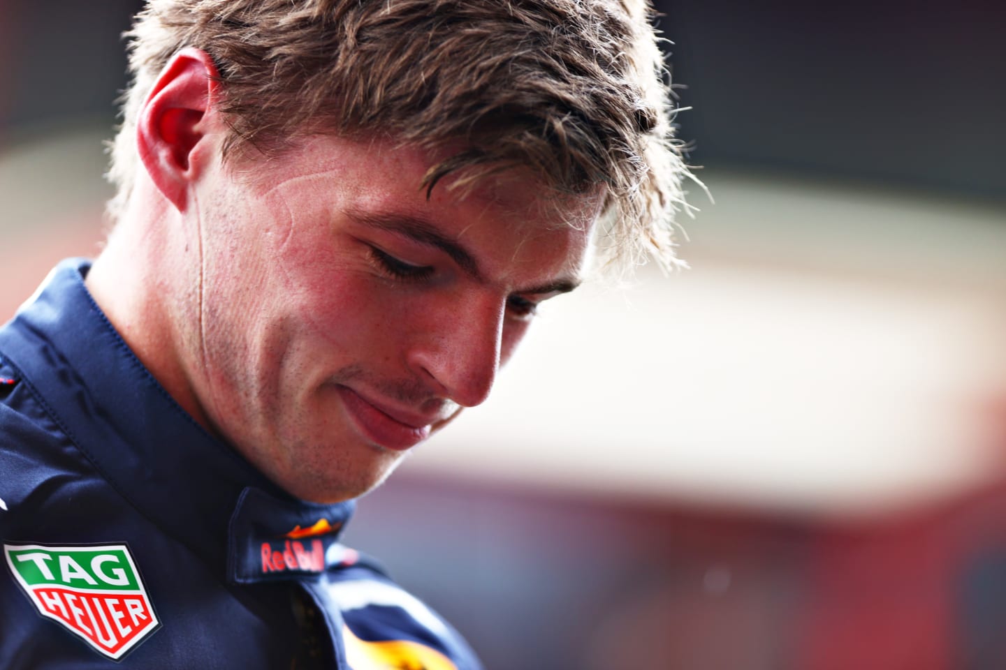 SPA, BELGIUM - AUGUST 28: Pole position qualifier Max Verstappen of Netherlands and Red Bull Racing looks on in parc ferme during qualifying ahead of the F1 Grand Prix of Belgium at Circuit de Spa-Francorchamps on August 28, 2021 in Spa, Belgium. (Photo by Dan Istitene - Formula 1/Formula 1 via Getty Images)
