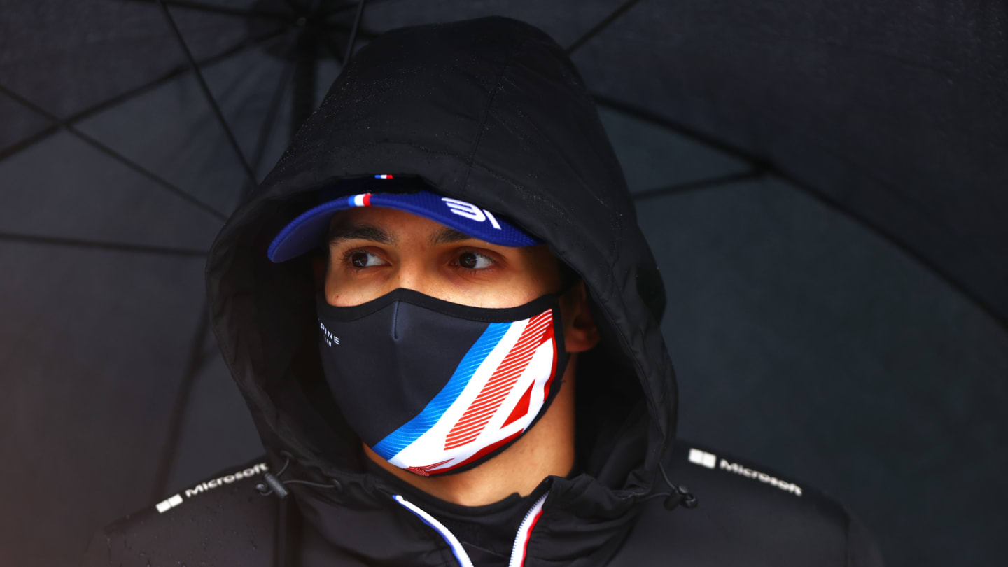 SPA, BELGIUM - AUGUST 29: Esteban Ocon of France and Alpine F1 Team prepares to drive on the grid prior to the F1 Grand Prix of Belgium at Circuit de Spa-Francorchamps on August 29, 2021 in Spa, Belgium. (Photo by Dan Istitene - Formula 1/Formula 1 via Getty Images)
