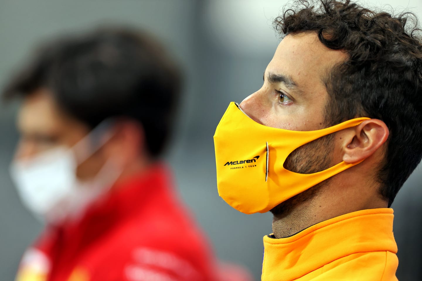 SPA, BELGIUM - AUGUST 26: Daniel Ricciardo of Australia and McLaren F1 talks in the Drivers Press