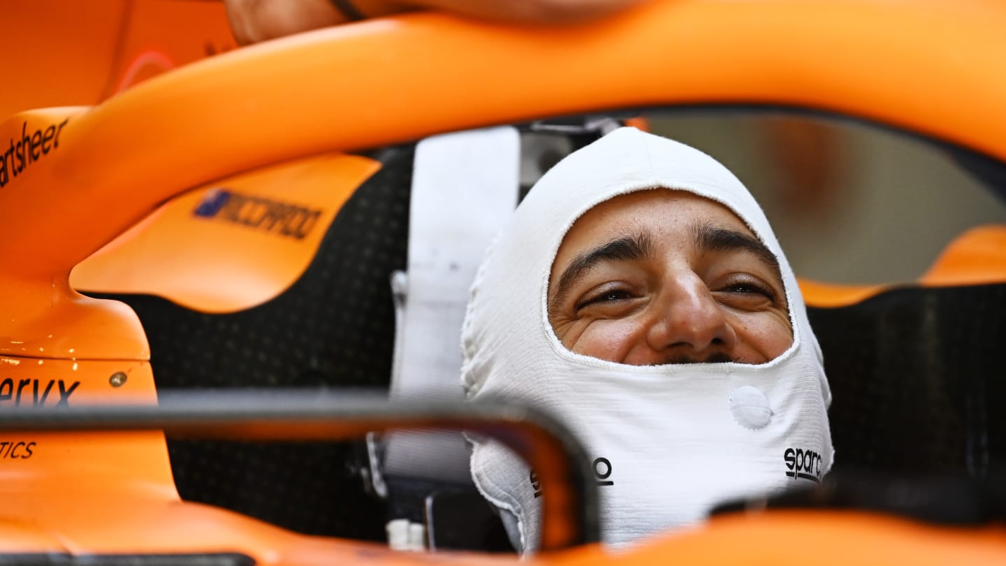 SAO PAULO, BRAZIL - NOVEMBER 12: Daniel Ricciardo of Australia and McLaren F1 prepares to drive in