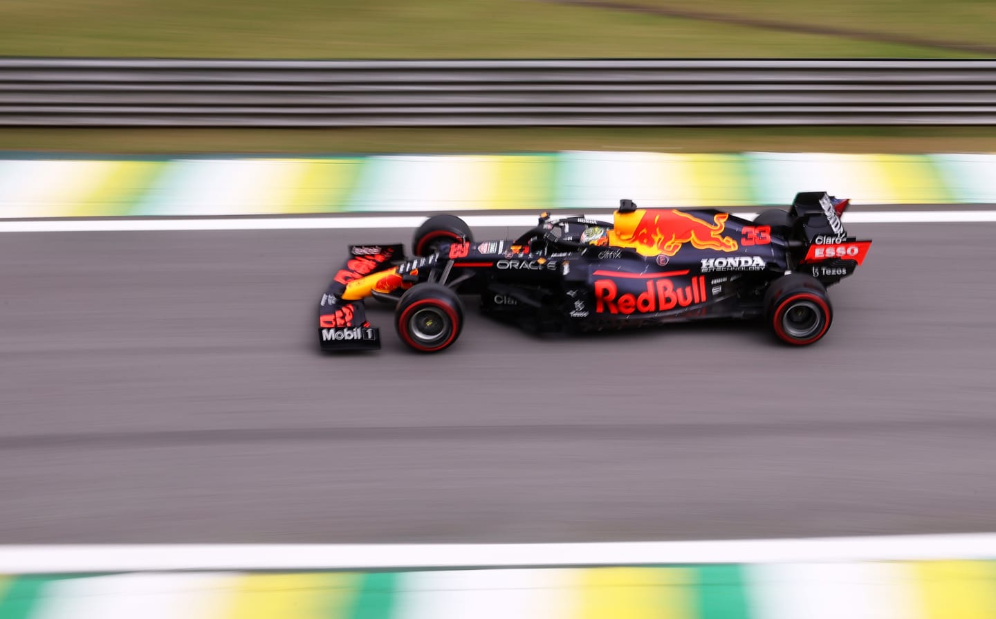 SAO PAULO, BRAZIL - NOVEMBER 12: Max Verstappen of the Netherlands driving the (33) Red Bull Racing