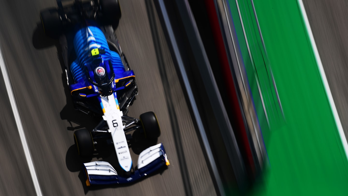 IMOLA, ITALY - APRIL 16: Nicholas Latifi of Canada driving the (6) Williams Racing FW43B Mercedes