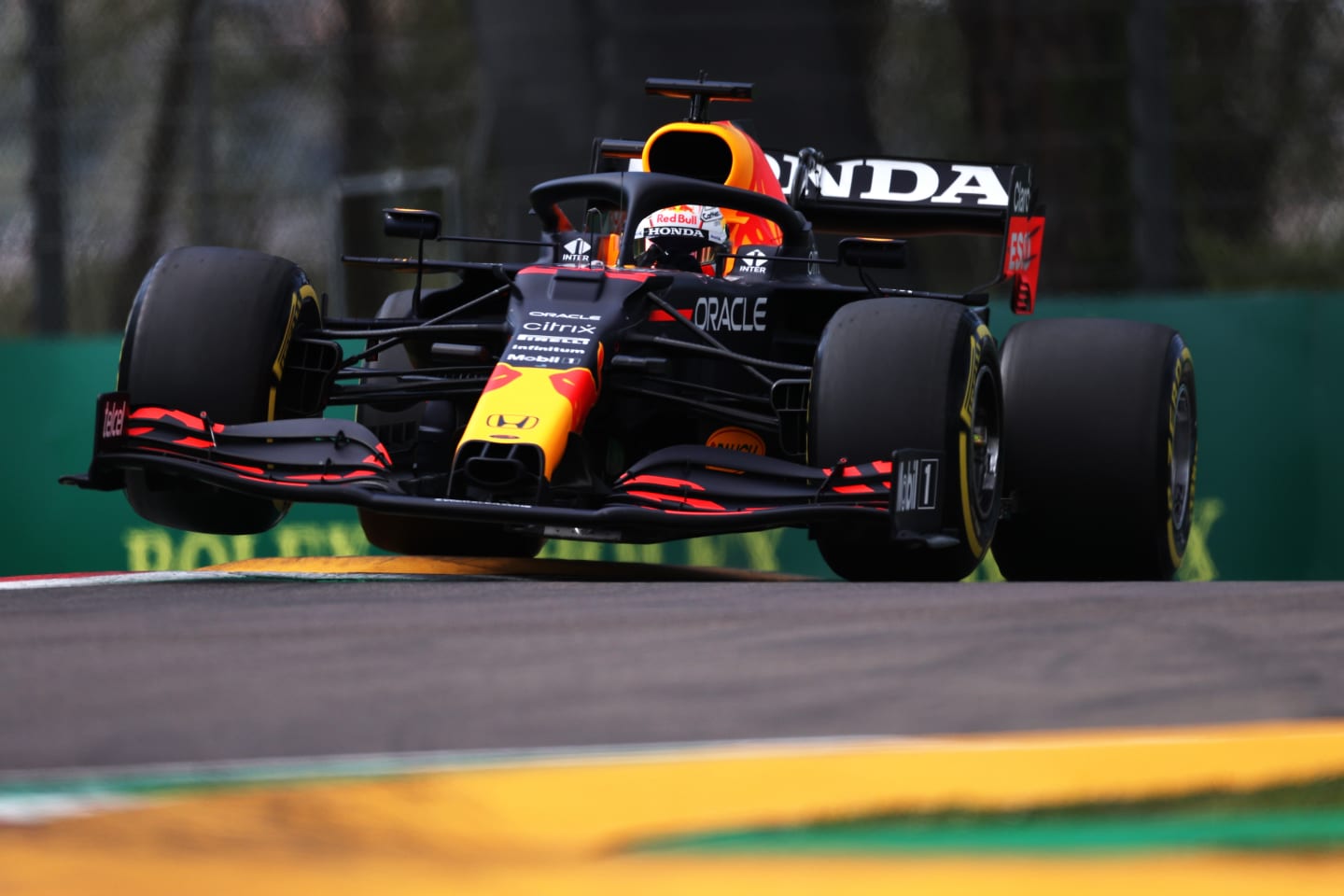 IMOLA, ITALY - APRIL 17: Max Verstappen of the Netherlands driving the (33) Red Bull Racing RB16B