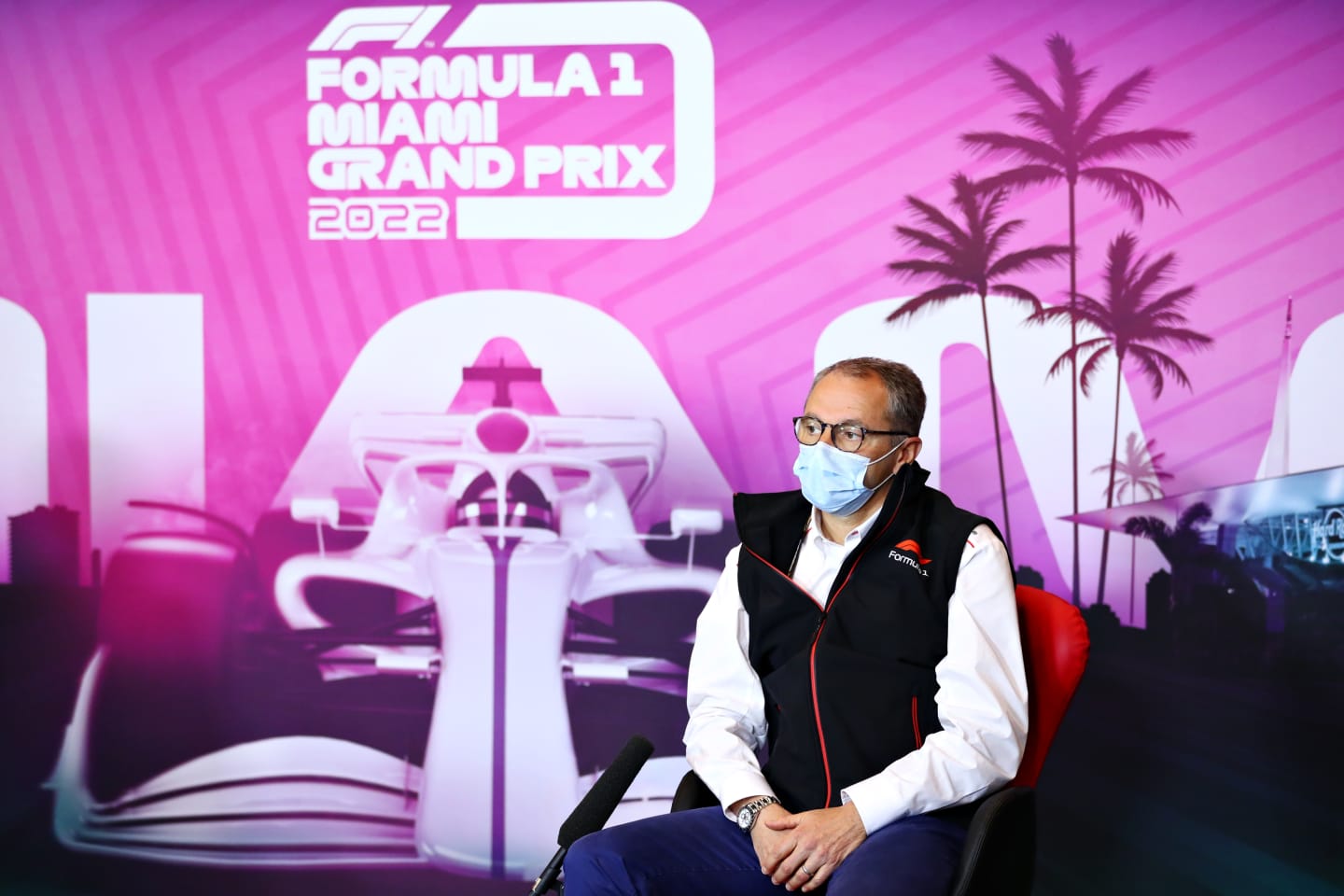 IMOLA, ITALY - APRIL 18: Stefano Domenicali, CEO of the Formula One Group, talks in a press