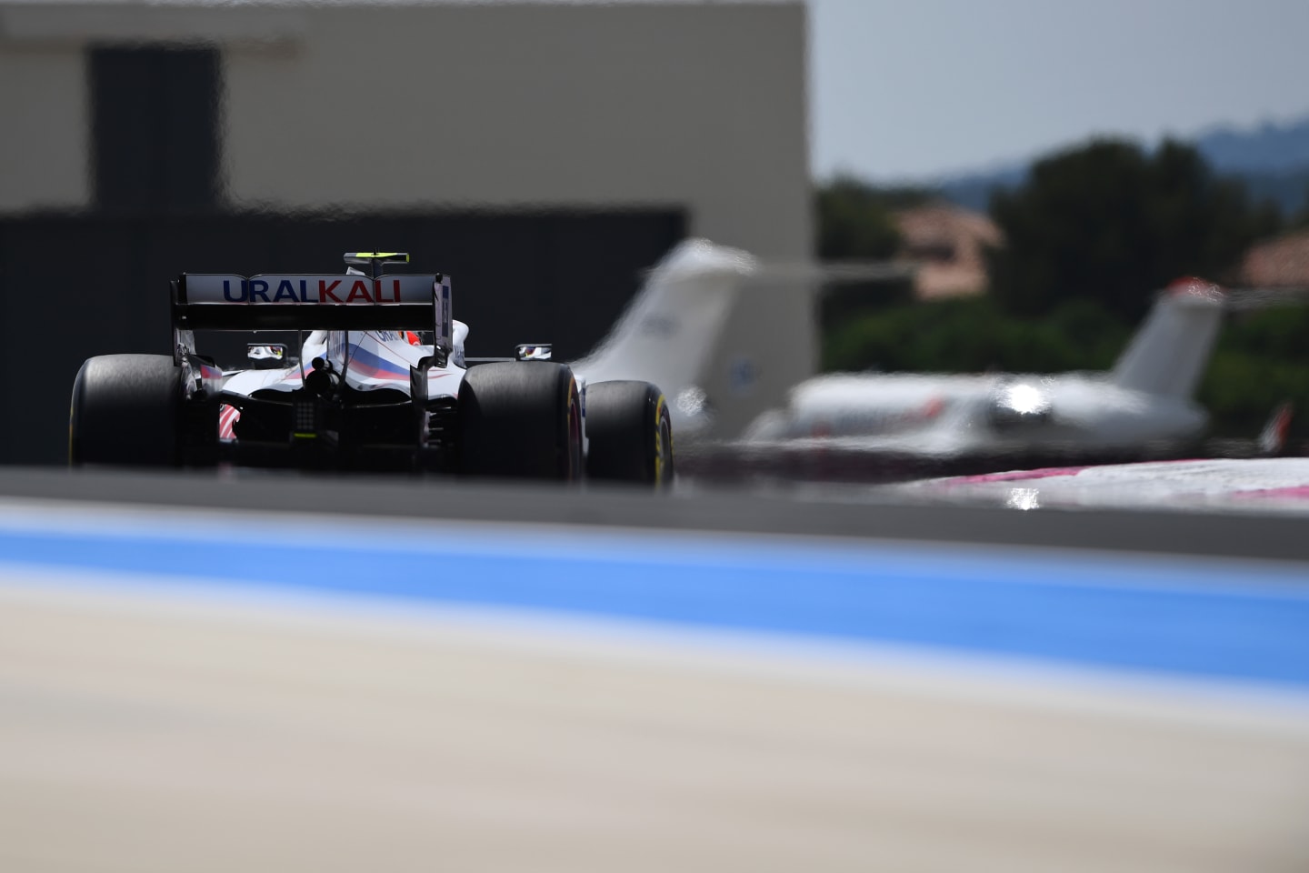 LE CASTELLET, FRANCE - JUNE 18: Mick Schumacher of Germany driving the (47) Haas F1 Team VF-21 Ferrari on track during practice ahead of the F1 Grand Prix of France at Circuit Paul Ricard on June 18, 2021 in Le Castellet, France. (Photo by Rudy Carezzevoli/Getty Images)
