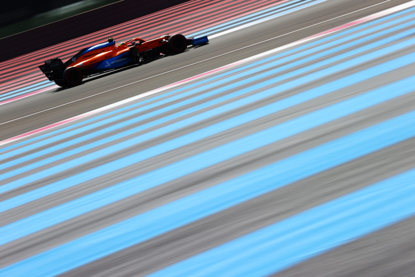 LE CASTELLET, FRANCE - JUNE 18: Lando Norris of Great Britain driving the (4) McLaren F1 Team MCL35M Mercedes during practice ahead of the F1 Grand Prix of France at Circuit Paul Ricard on June 18, 2021 in Le Castellet, France. (Photo by Dan Istitene - Formula 1/Formula 1 via Getty Images)