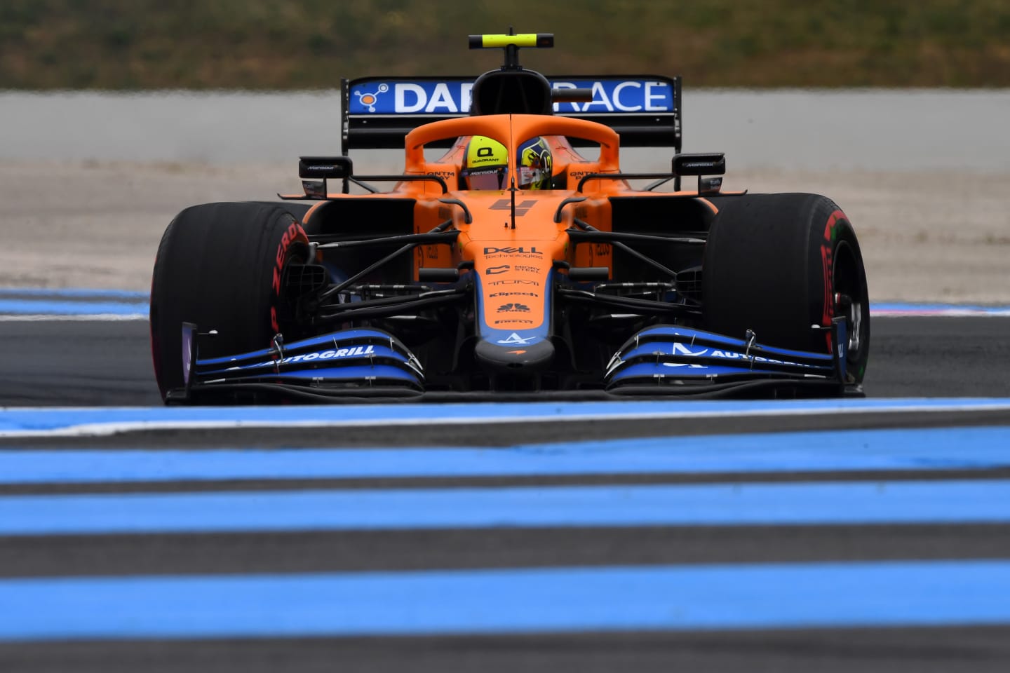 LE CASTELLET, FRANCE - JUNE 19: Lando Norris of Great Britain driving the (4) McLaren F1 Team MCL35M Mercedes on track during final practice ahead of the F1 Grand Prix of France at Circuit Paul Ricard on June 19, 2021 in Le Castellet, France. (Photo by Rudy Carezzevoli/Getty Images)