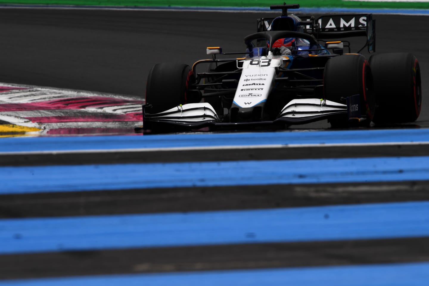 LE CASTELLET, FRANCE - JUNE 19: George Russell of Great Britain driving the (63) Williams Racing FW43B Mercedes on track during final practice ahead of the F1 Grand Prix of France at Circuit Paul Ricard on June 19, 2021 in Le Castellet, France. (Photo by Rudy Carezzevoli/Getty Images)