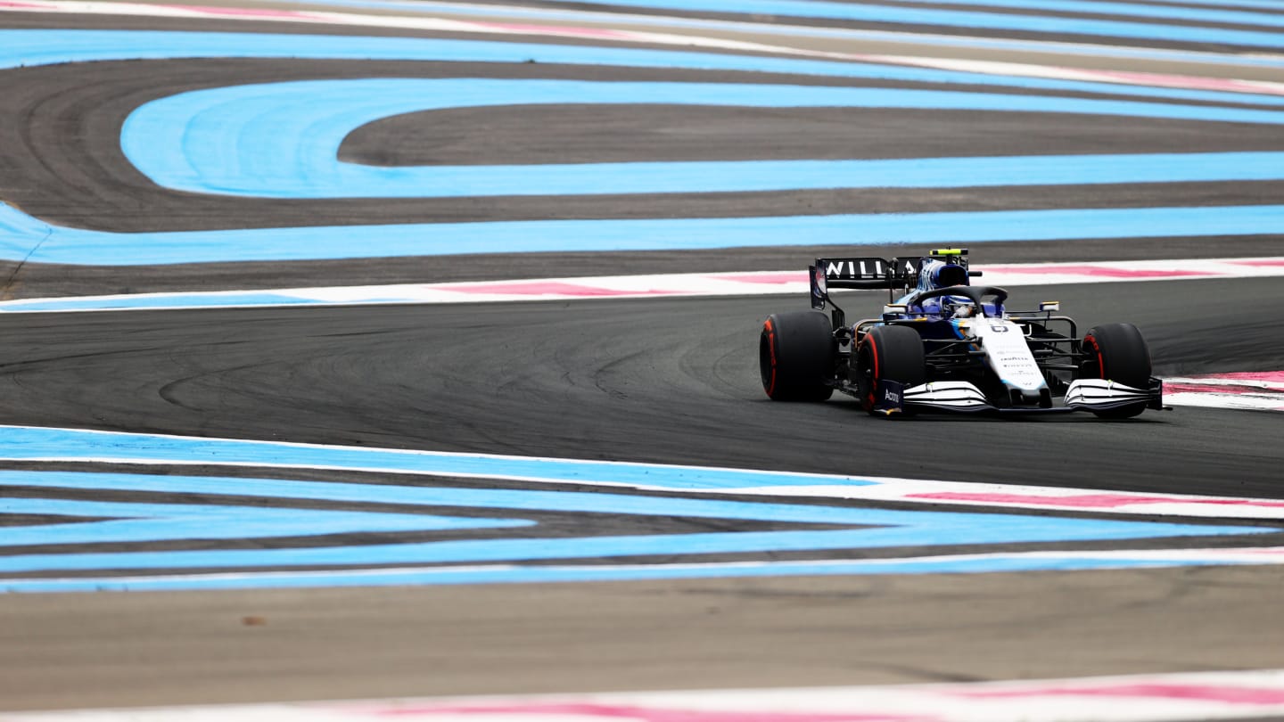 LE CASTELLET, FRANCE - JUNE 19: Nicholas Latifi of Canada driving the (6) Williams Racing FW43B Mercedes on track during final practice ahead of the F1 Grand Prix of France at Circuit Paul Ricard on June 19, 2021 in Le Castellet, France. (Photo by Bryn Lennon - Formula 1/Formula 1 via Getty Images)