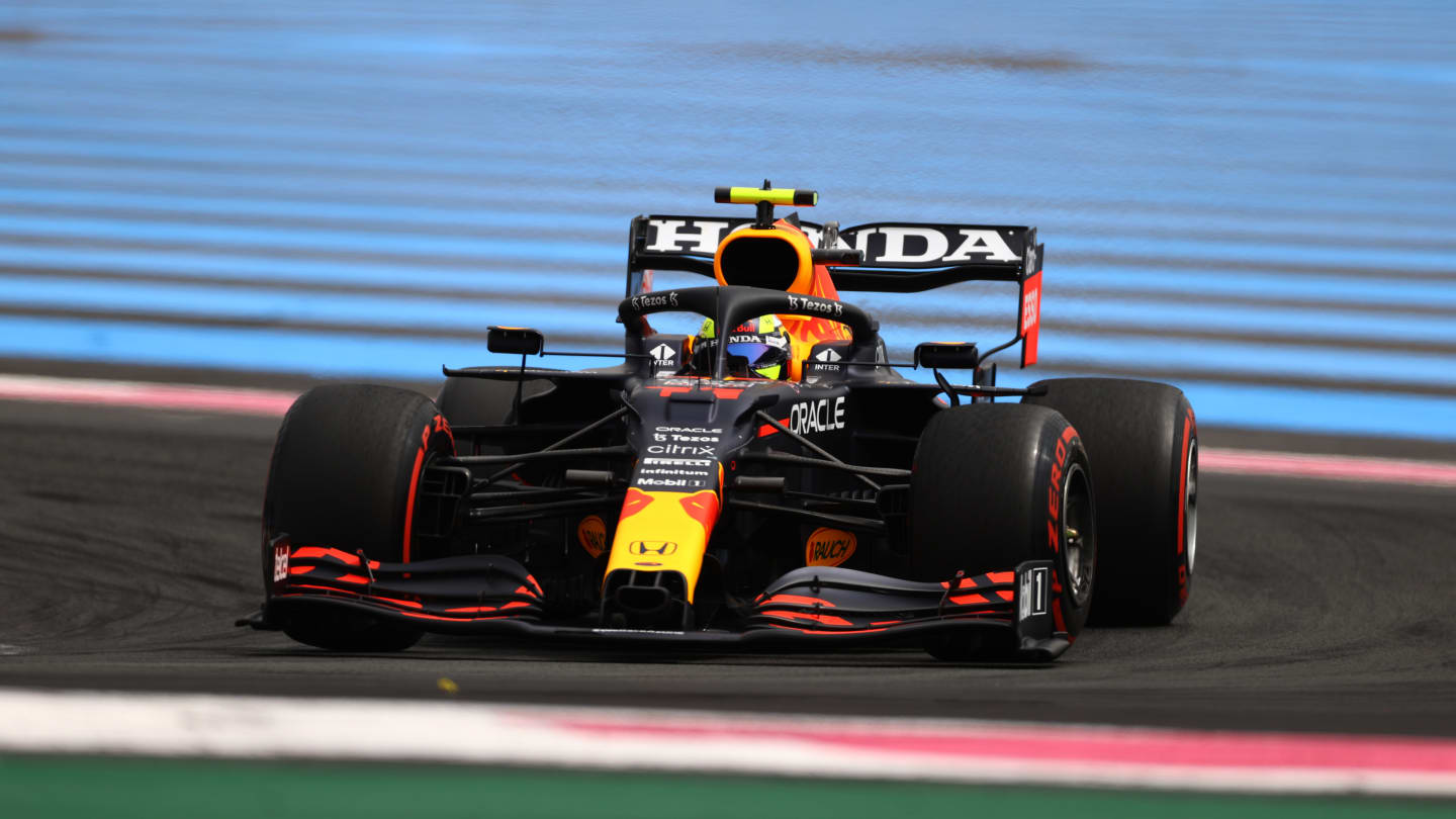 LE CASTELLET, FRANCE - JUNE 19: Sergio Perez of Mexico driving the (11) Red Bull Racing RB16B Honda
