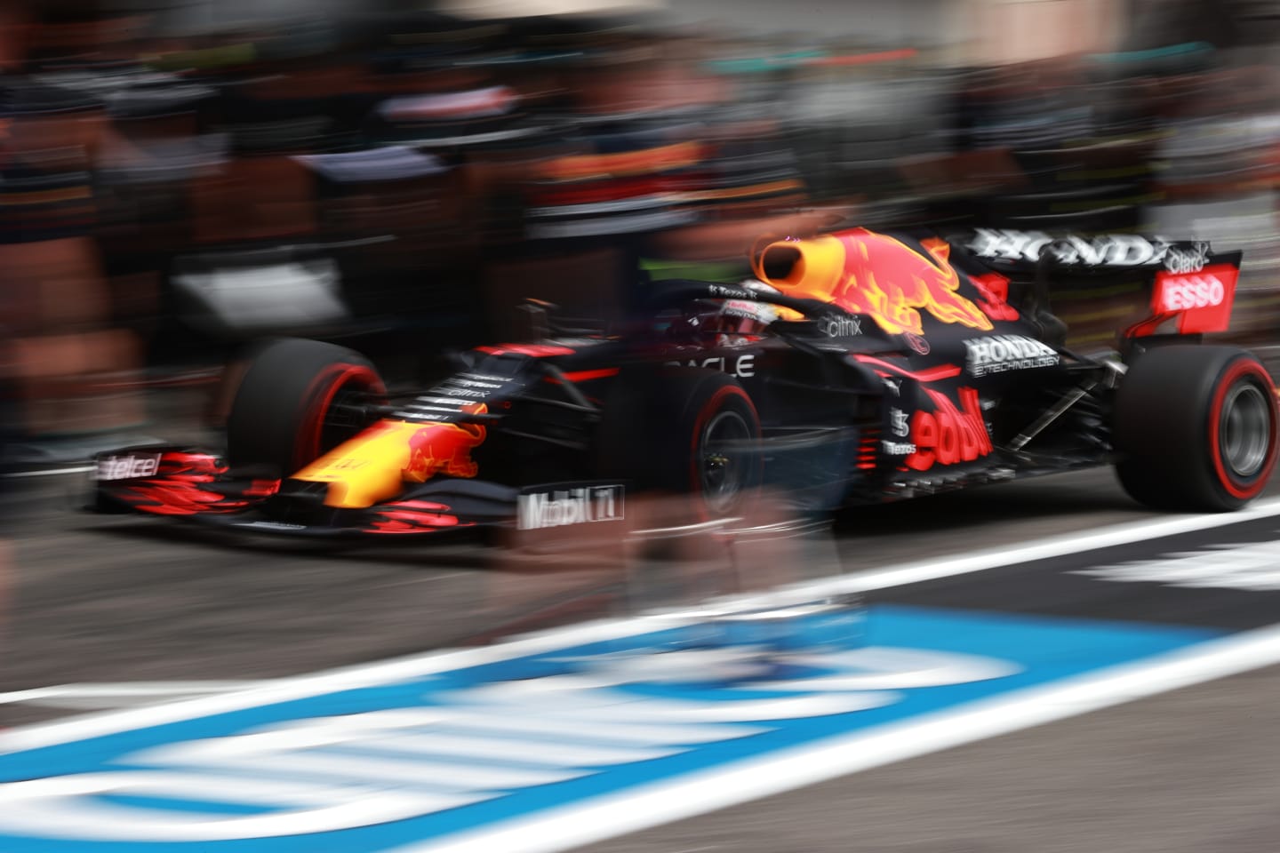LE CASTELLET, FRANCE - JUNE 19: Max Verstappen of the Netherlands driving the (33) Red Bull Racing RB16B Honda in the Pitlane during qualifying ahead of the F1 Grand Prix of France at Circuit Paul Ricard on June 19, 2021 in Le Castellet, France. (Photo by Mark Thompson/Getty Images)