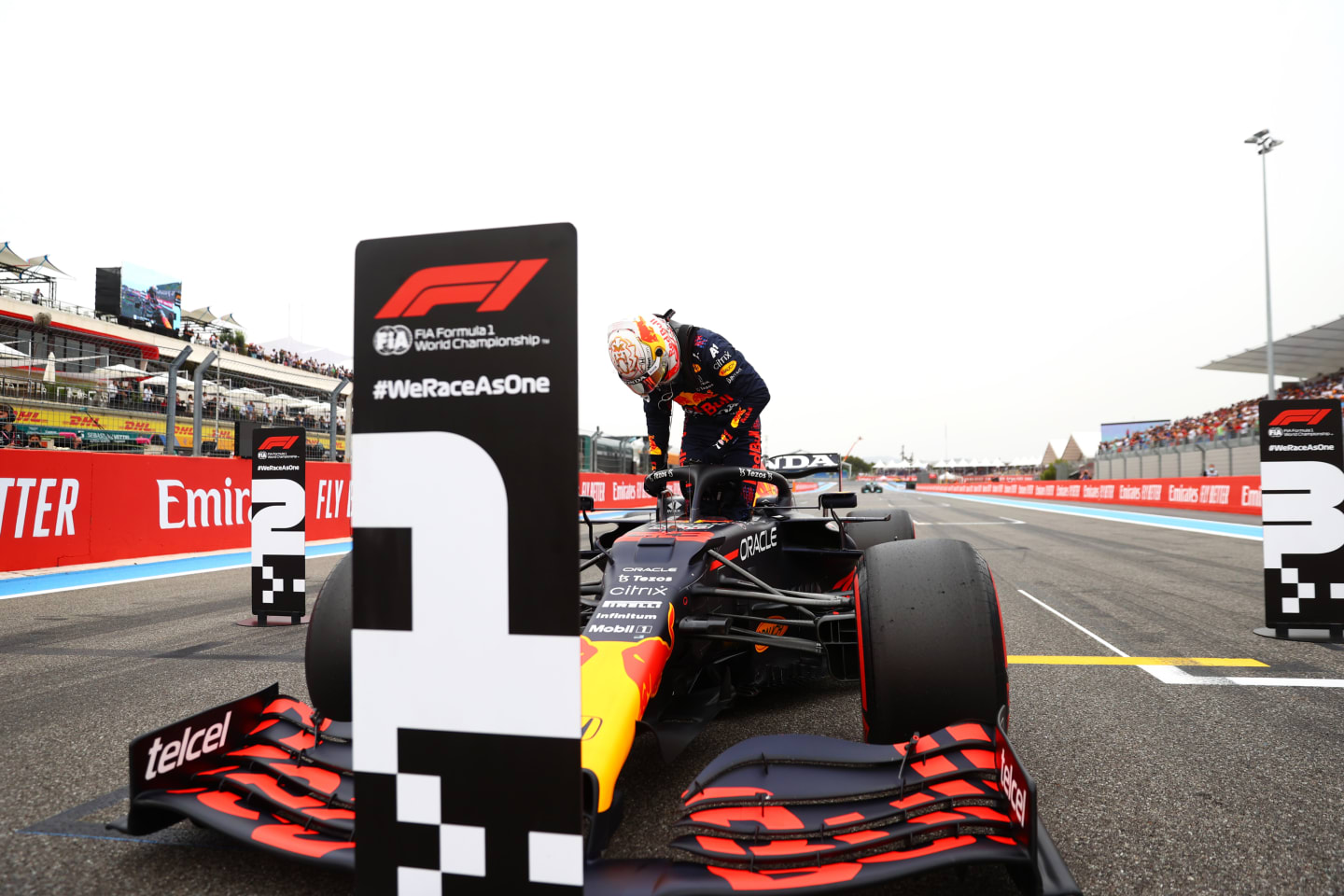 LE CASTELLET, FRANCE - JUNE 19: Pole position qualifier Max Verstappen of Netherlands and Red Bull