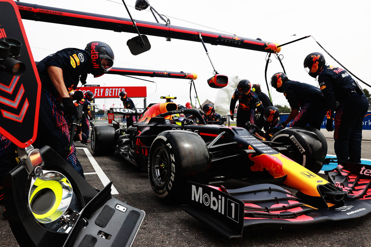 LE CASTELLET, FRANCE - JUNE 20: Sergio Perez of Mexico driving the (11) Red Bull Racing RB16B Honda