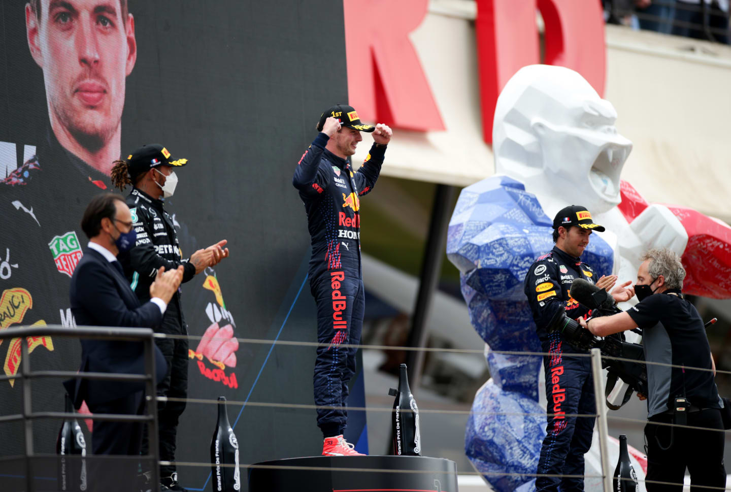 LE CASTELLET, FRANCE - JUNE 20: Race winner Max Verstappen of Netherlands and Red Bull Racing