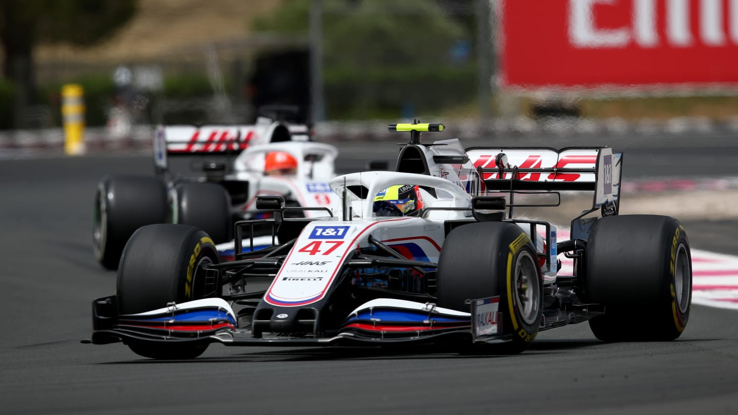 LE CASTELLET, FRANCE - JUNE 20: Mick Schumacher of Germany driving the (47) Haas F1 Team VF-21