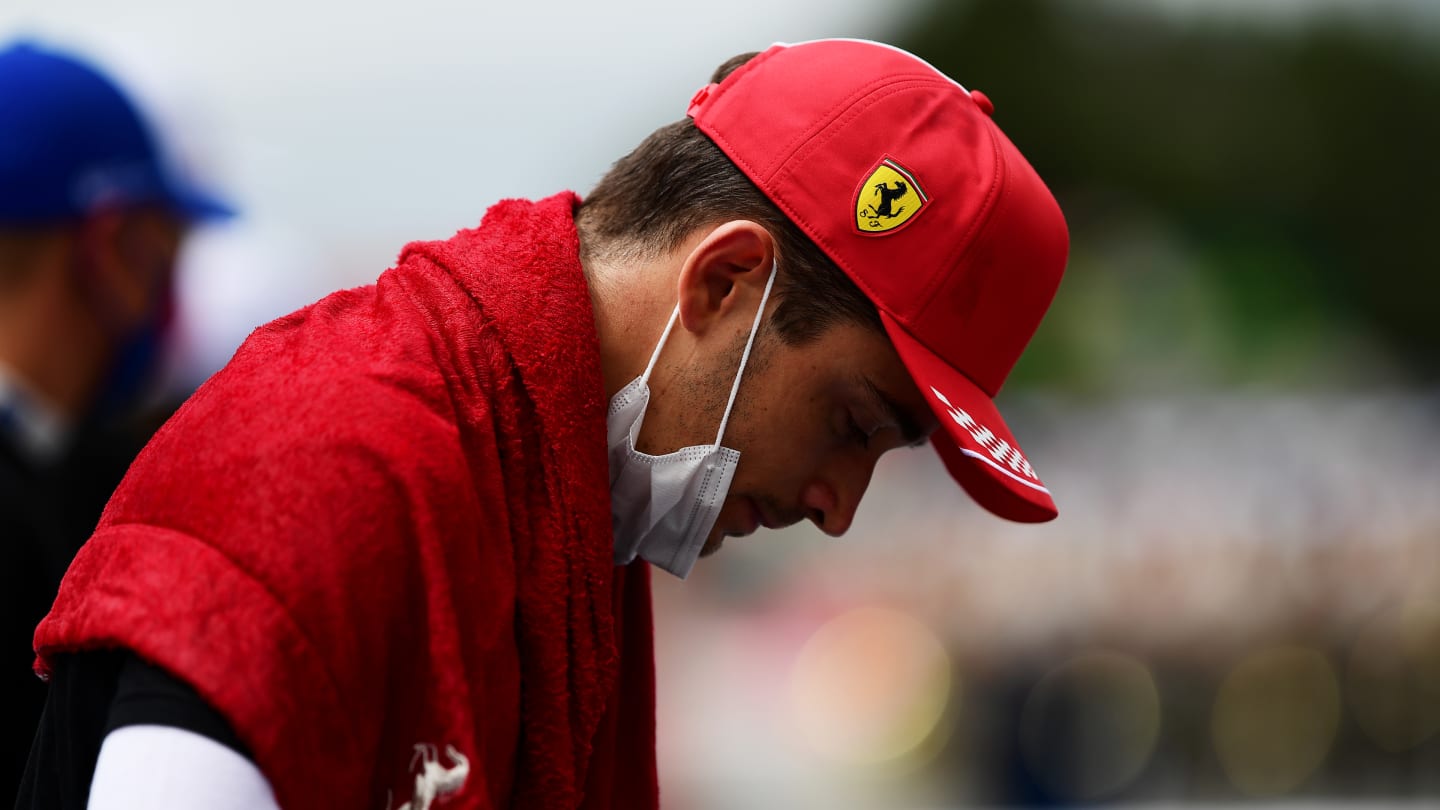 LE CASTELLET, FRANCE - JUNE 20: Charles Leclerc of Monaco and Ferrari looks on after the F1 Grand