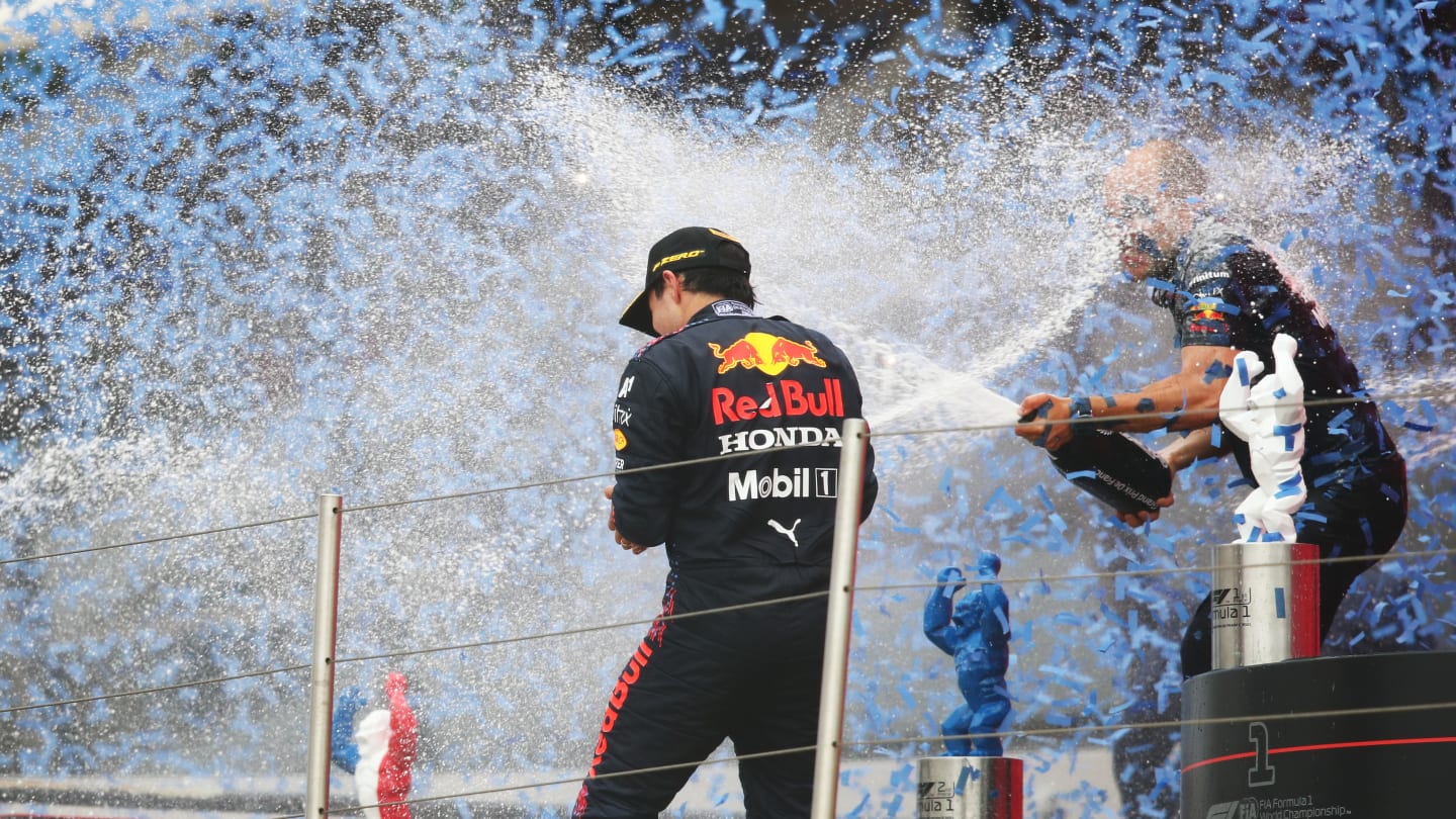 LE CASTELLET, FRANCE - JUNE 20: Red Bull Racing race engineer Gianpiero Lambiase and third placed