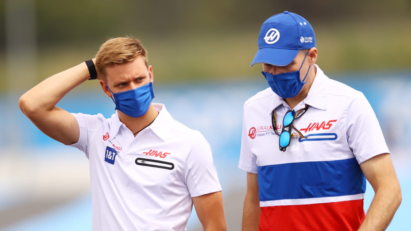 LE CASTELLET, FRANCE - JUNE 17: Mick Schumacher of Germany and Haas F1 walks the track with his