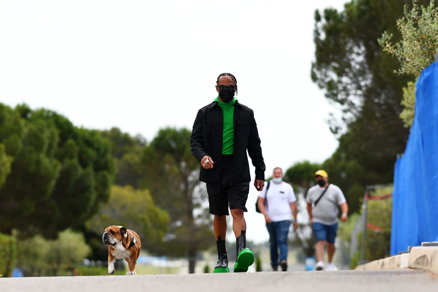 LE CASTELLET, FRANCE - JUNE 17: Lewis Hamilton of Great Britain and Mercedes GP walks in the