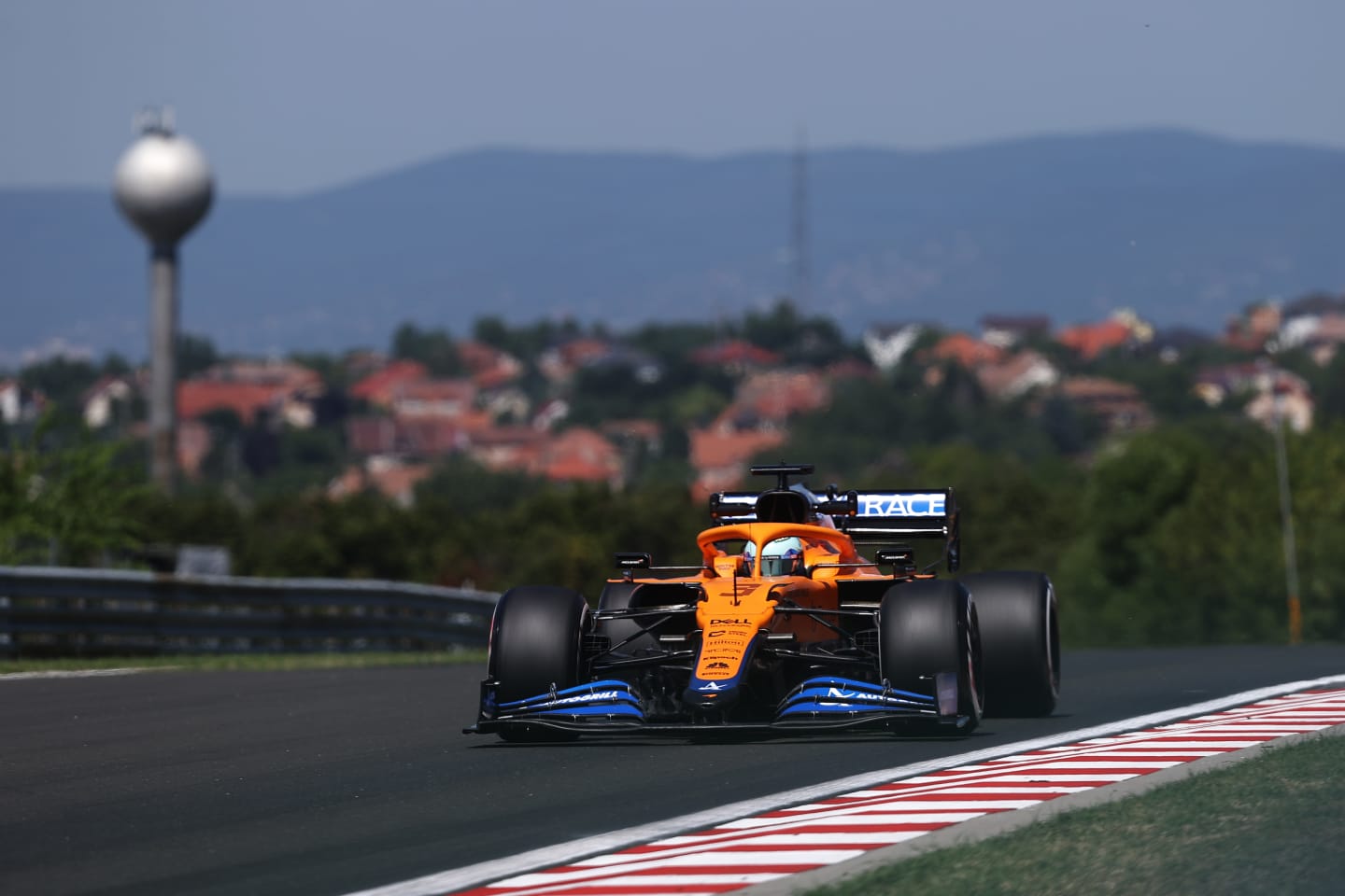 BUDAPEST, HUNGARY - JULY 30: Daniel Ricciardo of Australia driving the (3) McLaren F1 Team MCL35M Mercedes during practice ahead of the F1 Grand Prix of Hungary at Hungaroring on July 30, 2021 in Budapest, Hungary. (Photo by Lars Baron/Getty Images)