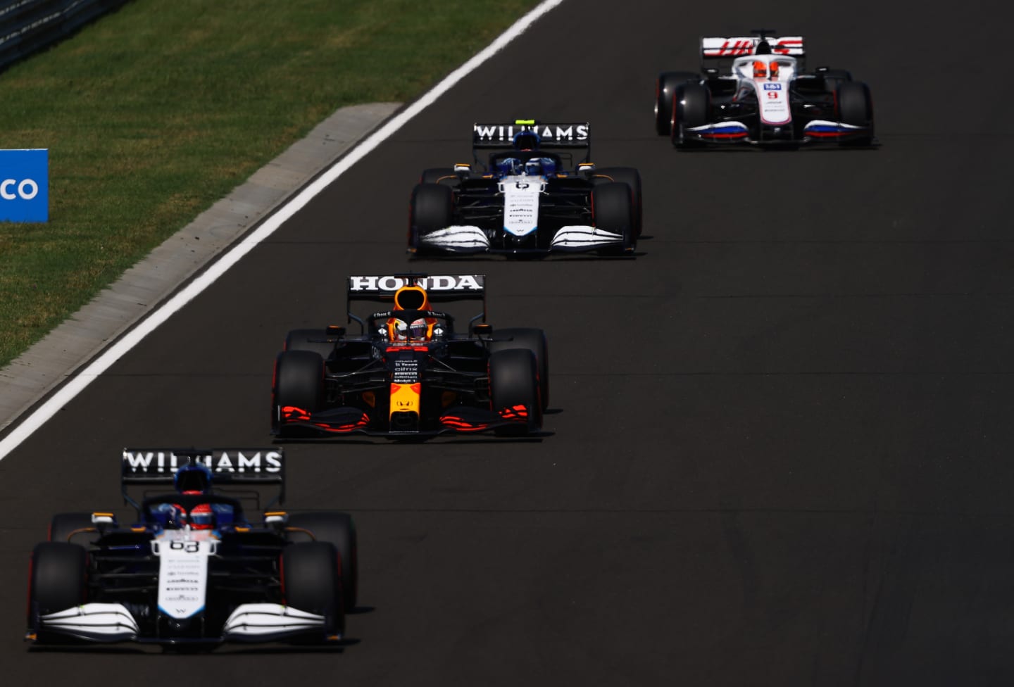 BUDAPEST, HUNGARY - JULY 31: Max Verstappen of the Netherlands driving the (33) Red Bull Racing