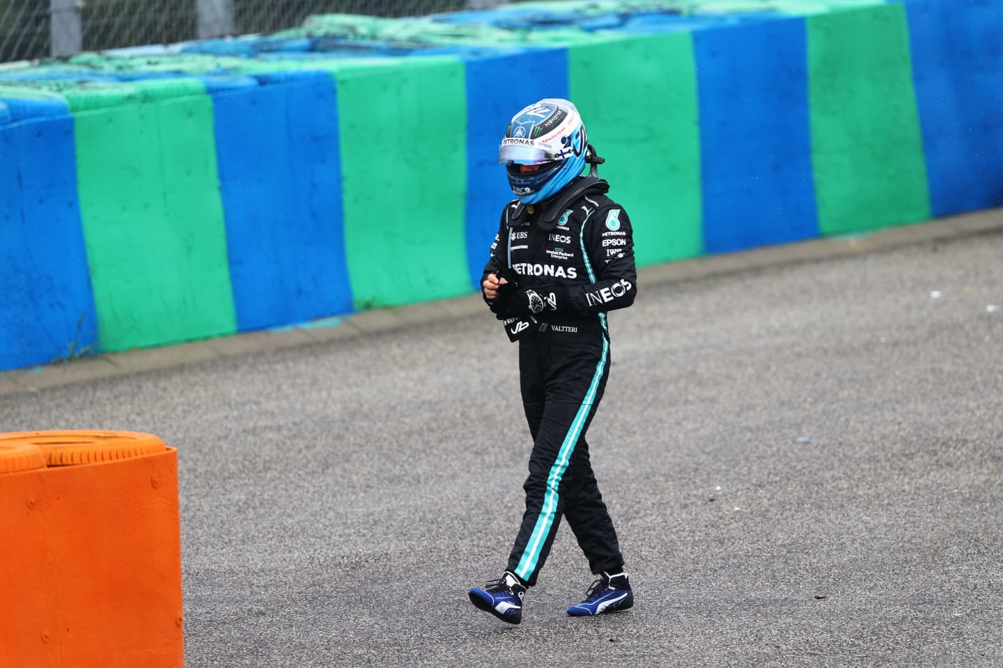 BUDAPEST, HUNGARY - AUGUST 01: Valtteri Bottas of Finland driving the (77) Mercedes AMG Petronas F1