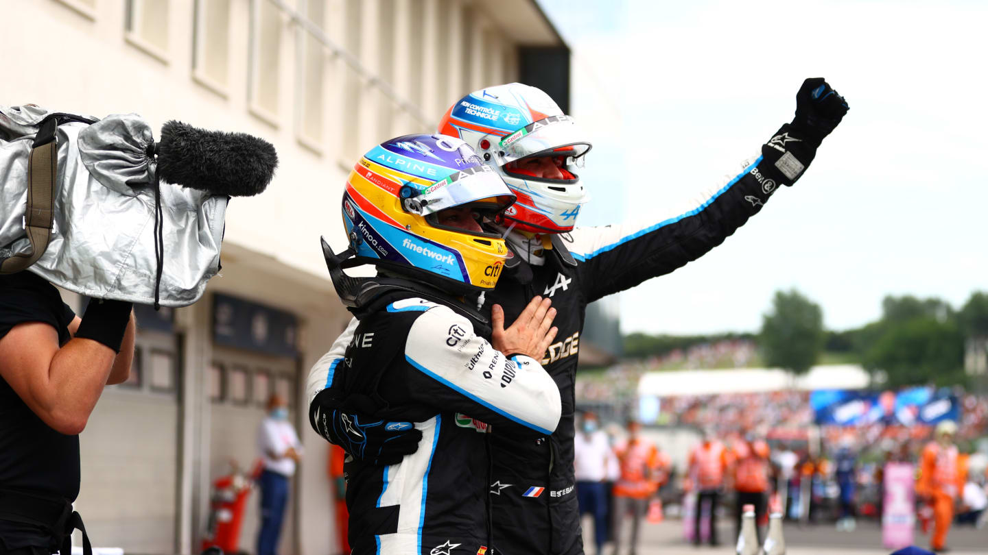 BUDAPEST, HUNGARY - AUGUST 01: Race winner Esteban Ocon of France and Alpine F1 Team and fifth