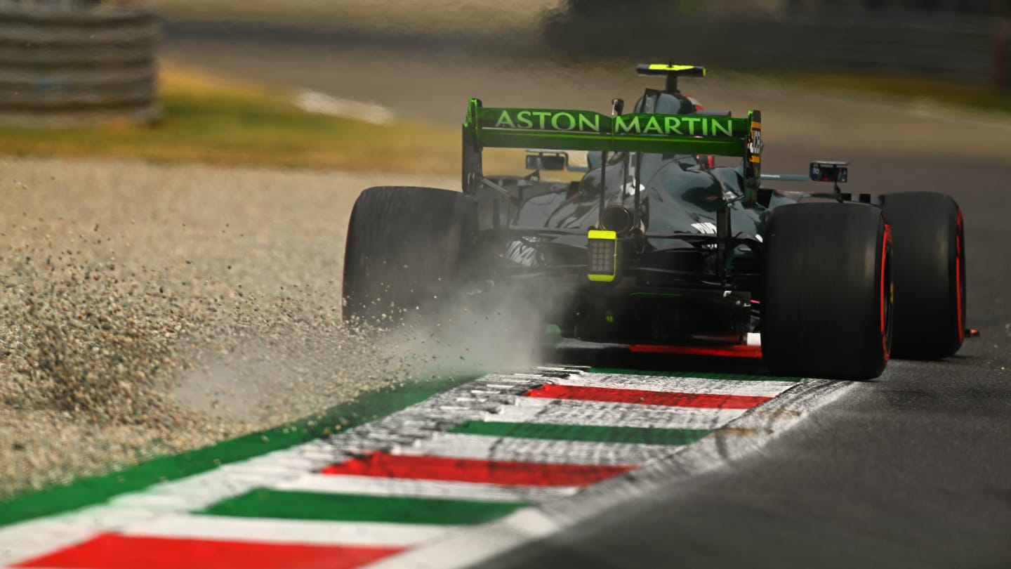 MONZA, ITALY - SEPTEMBER 10: Sebastian Vettel of Germany driving the (5) Aston Martin AMR21