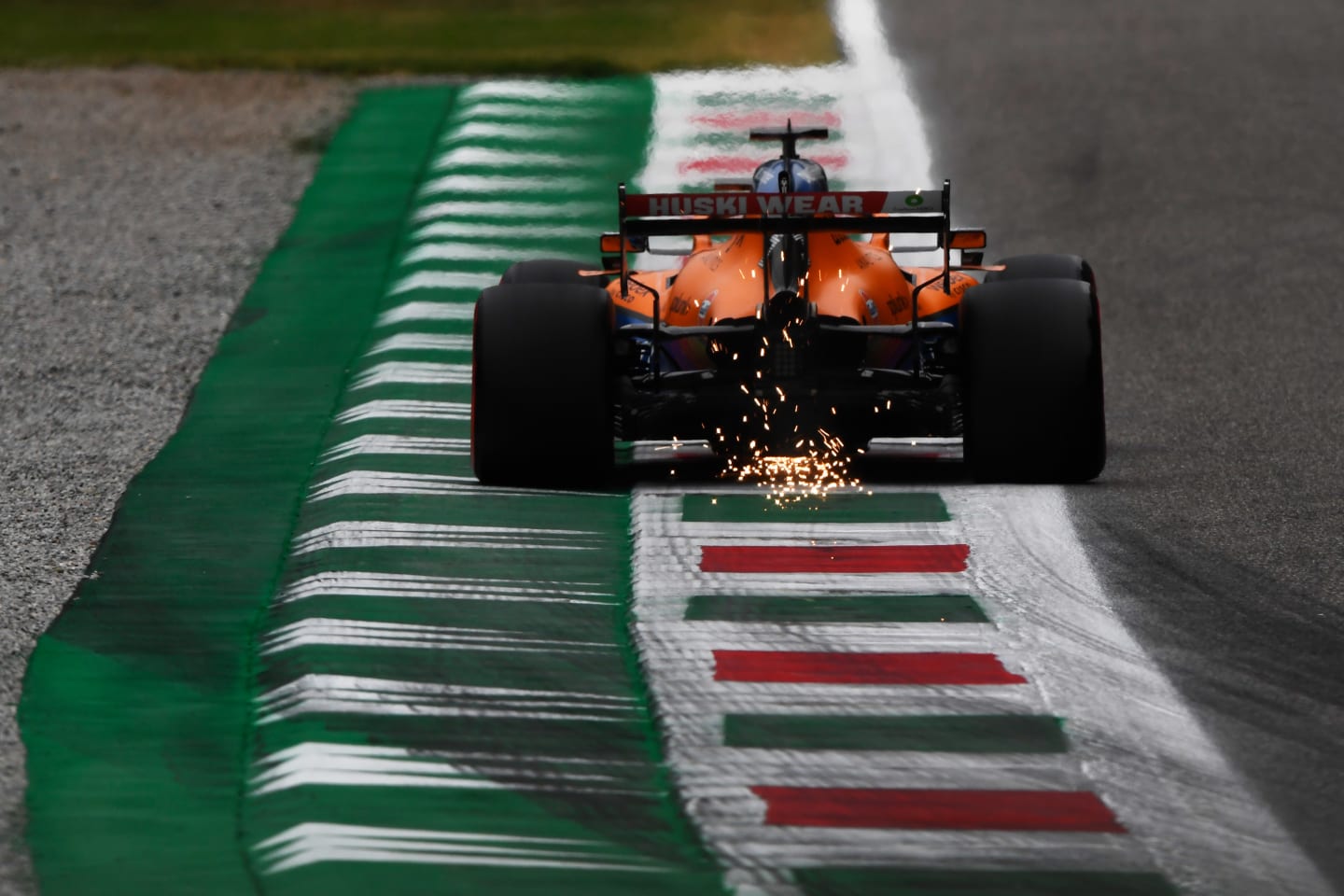 MONZA, ITALY - SEPTEMBER 10: Daniel Ricciardo of Australia driving the (3) McLaren F1 Team MCL35M Mercedes during qualifying ahead of the F1 Grand Prix of Italy at Autodromo di Monza on September 10, 2021 in Monza, Italy. (Photo by Rudy Carezzevoli/Getty Images)